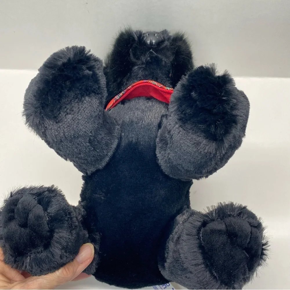 Aurora Scottish Terrier Scottie Dog Plush Black Plaid Bandana Stuffed Animal Toy